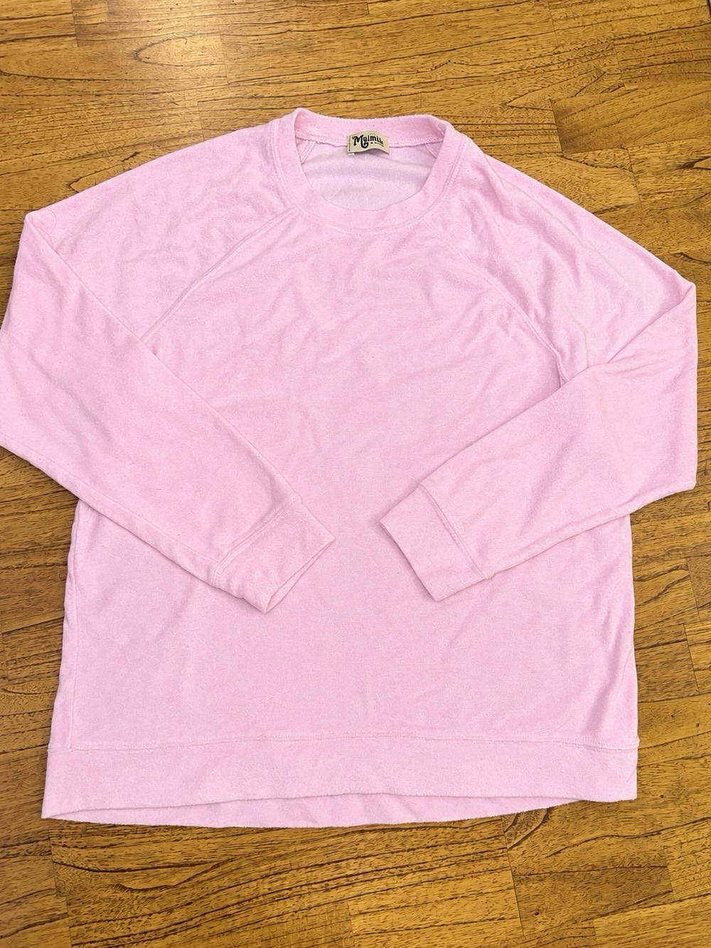 Show Me Your Mumu Sittin’ Around Set Terry Sweatshirt Top Pink XS *TOP ONLY